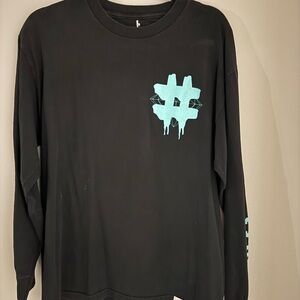 Been Trill Diamond Black Long Sleeve Shirt with Teal Graphic
